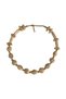 Cream Beaded Gold Detail Women's Necklace 45 cm Trendy Colorful Acrylic Shiny