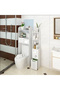 OneDcor Bathroom Storage Cabinet – Slim Freestanding Waterproof Cupboard with Toilet Paper Holder - 4