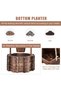 OneDcor Rustic Wooden Wishing Well Planter with Hanging Bucket Flower & Plant Pot - 6
