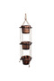 OneDcor Wooden Hanging Flower Vases Garden Decoration Hanging Garden Planter Flower - 3