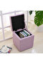 OneDcor Ottoman Stool with Storage Cube Foot Stool Shoe Change Bench, Pouf Seat, Toy Box - 4