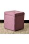 OneDcor Ottoman Stool with Storage Cube Foot Stool Shoe Change Bench, Pouf Seat, Toy Box - 2