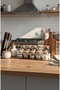 10-Piece Glass Spice Jar Set with Vacuum Bamboo Lids - 5