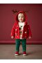 Baby Girl Plush Coat New Year Themed 3-Piece Tracksuit Set