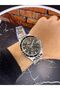 Men's Wristwatch – Black Dial – Stainless Steel Case – Steel Band - 6