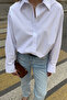 White - Women's Straight Cut Poplin Shirt