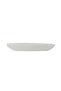 rectangular porcelain serving dish divided into two sections, white - 2