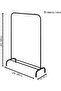 Garment Rack Heavy Duty Portable with Bottom Metal Shelf, Black - 4