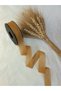 Mustard Yellow Linen Ribbon Nopeli̇ Linen Ribbon 20 Mt 2.5cm - 4