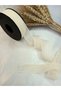 Cream Linen Ribbon Nopeli̇ Linen Ribbon 20 Mt 2.5cm - 4