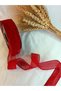 Red Linen Ribbon Nopeli̇ Linen Ribbon 20 Mt 2.5cm - 4