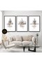 Large Islamic Wall Art Set of 3 Ayatul Kursi 4 Quls Al Fatiha 40x60cm