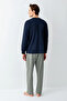 Aile Concept Father and Son Navy Blue Pajama Set (Father and Son Sold Separately) - 4