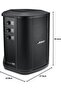 S1 Pro+ All-in-one Powered Portable Bluetooth Speaker, Black - 6