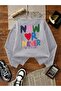 Women's Gray Now or Never Printed Oversized Crew Neck Sweatshirt - 3