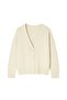 Buttoned V-Neck Ecru Knitwear Cardigan - 4