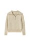 Polo Neck Beige Buttoned Knitwear Sweater - 4