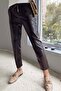 Beli Laced Bitter Brown Leather Trousers - 3