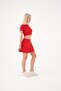 Women's Skirt Shorts with Pockets Red - 5