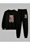 Unisex Sweatshirt - Tracksuit Set Children's Crew Neck Dj Cat B Printed 3 Thread Raised