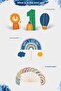 Boho Baby Multicolor Rainbow Themed 1 Year Old Birthday Party Set - Birthday Concept - Mini - 2