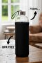 750 Ml. Glass Water Bottle – Healthy and Durable Water Container with Sleeve - 3