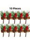 New Year's Gift Package Decoration Mini Pine Cone Garland 10 Pieces