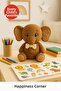 Brown Elephant Plush Toy 20×17 cm – Children's Room Decor, Cute Baby Gift, Soft Plush Fi - 4