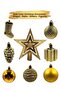 32 Pieces – Christmas Tree Ornament Set with Gold Toppers Figured Ball Ornament Decorative New Year Set - 4