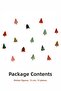 New Year Trees Glass Wall Sticker Set - Christmas Ornament Decor Set - 3