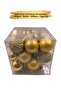 32 Pieces – Christmas Tree Ornament Set with Gold Toppers Figured Ball Ornament Decorative New Year Set - 3