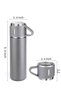 Stainless steel thermos set with 3 cups vacuum thermos set 500 ml up to 12 hours heat preservation - 3
