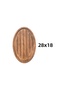 Rustic Oval Wooden Presentation Plate Set of 4 – Natural Wood Serving 28X18 - 3
