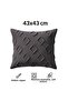 Throw Pillow Cover 43X43 cm – Double-Sided, Zippered, Compatible with Luxury Chenille Fabric Sofa Cover 1 Piece - 2