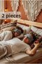 Combattente Organic Muslin Lavender Gray Eye Pillow Set of 2 - Muslin Sleep Band - Men's Sleep Band