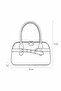 Women's Shoulder and Crossbody Bag with Belt and Bridge Details - 2