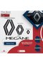 Megane 3 (2008-2013) New Design Emblem Cover Sticker - Piano Black, Black & Grey - 3