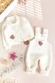 Knitted Winter Baby Girl Overall Set Romper Set