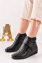 Orthopedic Sole Velcro Black Mother Boots Women's Boots - 2