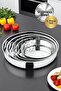 Set of 5 Stainless Steel Round Oven Trays
