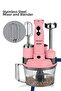 Elenamax Pink 1000 وات سرعة قابلة للتعديل 100% محرك نحاسي 5 في 1 محضرة طعام مجموعة خلاطات متعددة - 3