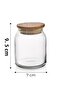 Set of 12 Glass Spice Jars with Bamboo Lids and Labels 290 ml - 2