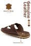 Genuine Leather Men's Slippers Natural Leather Slippers t Brown - 7