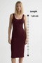 Women's Burgundy Strappy Midi Dress - 3