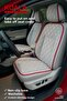 Orthopedic Compatible for All Vehicles (Only for Front 2 Seats) Auto Seat Cushion Set-Gray,Red Piping