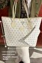 Cream Patterned Vegan Leather Large Shoulder/Arm Bag – Everyday Use & Capacity - 3