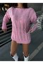 Women's Braided Openwork Knitwear Sweater - 2