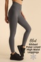 Premium Inside Fleece, Raised, Ribbed, Gathering Interlock Winter Knitted Tights Smoked