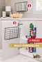 In-Cabinet Organizer 2 Pieces Multi-Purpose Organizer Shelf Wall Kitchen Bathroom Adhesive Metal Shelf - 2