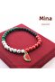 Mavera Model Bracelet - Natural Stone, Palestine Theme, Watermelon Detailed